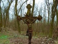 Old forged crosses and Jewish symbols