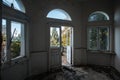 Old forgotten abandoned house interior