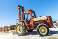 Old forklift in a construction site in Sicily, Italy Royalty Free Stock Photo