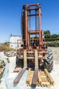 Old forklift in a construction site in Sicily, Italy Royalty Free Stock Photo