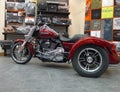 Old Fort Harley Davidson Retail Store red trike Royalty Free Stock Photo