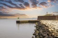 Old Fort Jackson along the Savannah River with rocks along the banks and lush green grass and trees in Savannah Georgia Royalty Free Stock Photo