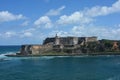 The old fort on the Puerto Rico Shoreline. Royalty Free Stock Photo