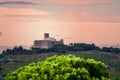 Old fort under a red sky Royalty Free Stock Photo