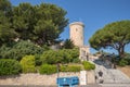 Old fortified castle high above Palma in Majorca