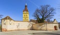 Old fortified Church in Cristian, Brasov,Romania Royalty Free Stock Photo