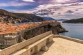 July 16, 2016: The old fortified city of Dubrovnik seen from the city castle courtyard, Croatia Royalty Free Stock Photo