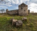 Old fortified monastery, ruins in Slovakia in Europe, near the town of BzovÃÂ­k, tourist attraction fortress Royalty Free Stock Photo