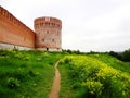 Old fortified wall on the hill