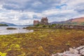 Eilean Donan Castle in Scotland at low tide Royalty Free Stock Photo