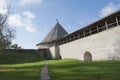 Old fortress, stone walls of the castle, historical building Royalty Free Stock Photo