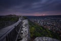 Old fortress at sunset. A sunset view of the medieval fortress Ovech near Provadia, Bulgaria Royalty Free Stock Photo