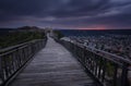 Old fortress at sunset. A sunset view of the medieval fortress Ovech near Provadia, Bulgaria Royalty Free Stock Photo