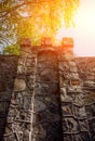 Old fortress tower with stone wall. Background. Royalty Free Stock Photo