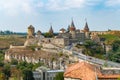 Medieval fortification. Old fortress with towers and fortified walls Royalty Free Stock Photo