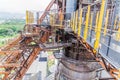 Old foundry facilities, now part of Parque Fundidora Foundry Park in Monterrey, Mexi Royalty Free Stock Photo