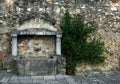 Old fountain in the castle in the center of Lisbon Royalty Free Stock Photo