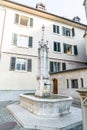 Old fountain in the center of Zurich, Switzerland Royalty Free Stock Photo