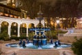 The old fountain in the former Governors park Vahids Park in night illumination. Baku, Azerbaijan Royalty Free Stock Photo