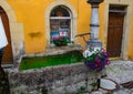 Old fountain in the Franconian town of Rothenburg ob der Tauber