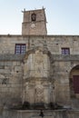 Old fountain in Town hall square in historic portuguese village of Castelo Novo in Fundao Royalty Free Stock Photo