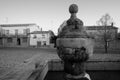 Old fountain with watering trough in San Felices de los Gallegos. Spain.