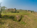 Old foxhole from Vietnam war. Xiangkhoang Plateau, Laos Royalty Free Stock Photo