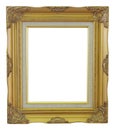 Old Frame gold and copper vintage isolated background.