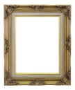 Old Frame gold and copper vintage isolated background.