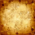 Old frame and grunge filmstrip Royalty Free Stock Photo