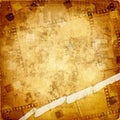 Old frame and grunge filmstrip Royalty Free Stock Photo
