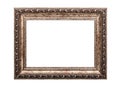 Old frame isolated on white. Royalty Free Stock Photo