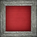 Old frame with red striped canvas Royalty Free Stock Photo