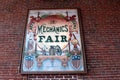 Old framed sign that advertised the fair at historic Mechanic Hall, Worcester, Mass, 2020