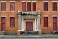 Old freight office building, in Galveston, Texas Royalty Free Stock Photo