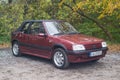 Old French little convertible car Peugeot 207 rare version Royalty Free Stock Photo