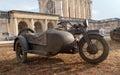 Old french military motorcycle Royalty Free Stock Photo