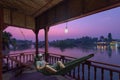 The Old French Railway Bridge under the stary sky, between Don Det and Don Khon islands, Si Phan Don 4,000 Islands, LAOS