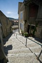 Old French town stairs Royalty Free Stock Photo