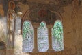 Old fresco on the wall of St Nicholas church, Demre Royalty Free Stock Photo