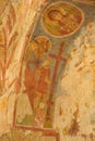 Old fresco on the wall of St.Nicholas church, Demre Royalty Free Stock Photo