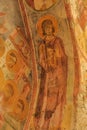 Old fresco on the wall of St.Nicholas church, Demre Royalty Free Stock Photo