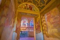 Old frescoes in Certosa di Pavia monastery, on April 9 in Certos Royalty Free Stock Photo