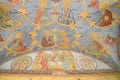 Old frescoes in Kirillo-Belozersky monastery. Royalty Free Stock Photo