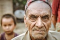 Old frowning man in Nepal