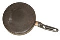 Old frying pan of peltre, back side Royalty Free Stock Photo