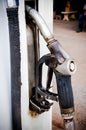 Old fuel pumps petrol on a local fuel station Royalty Free Stock Photo