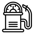 Old fuel station icon, outline style Royalty Free Stock Photo