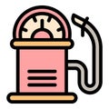 Old fuel station icon, outline style Royalty Free Stock Photo