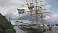 Old Full Rigger Ship at Karlskrona, Tourist attraction in Blekinge, Sweden